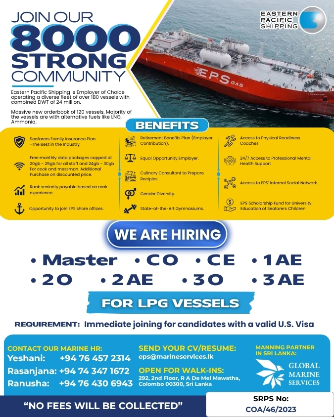 OFFICERS - LPG Vessels vacancy flyer